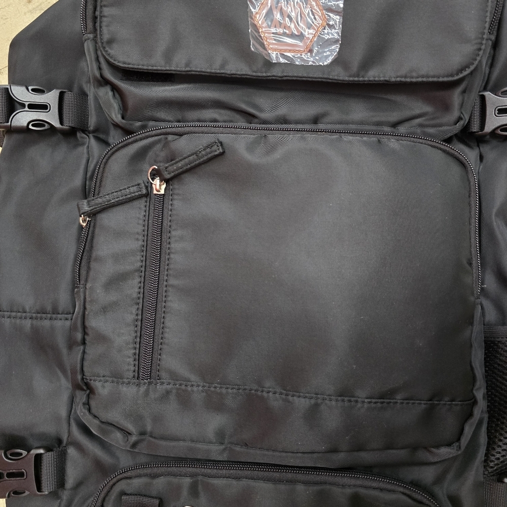 Kaka 2070 Black Backpack Men's Travel Tote - Picture 7 of 9